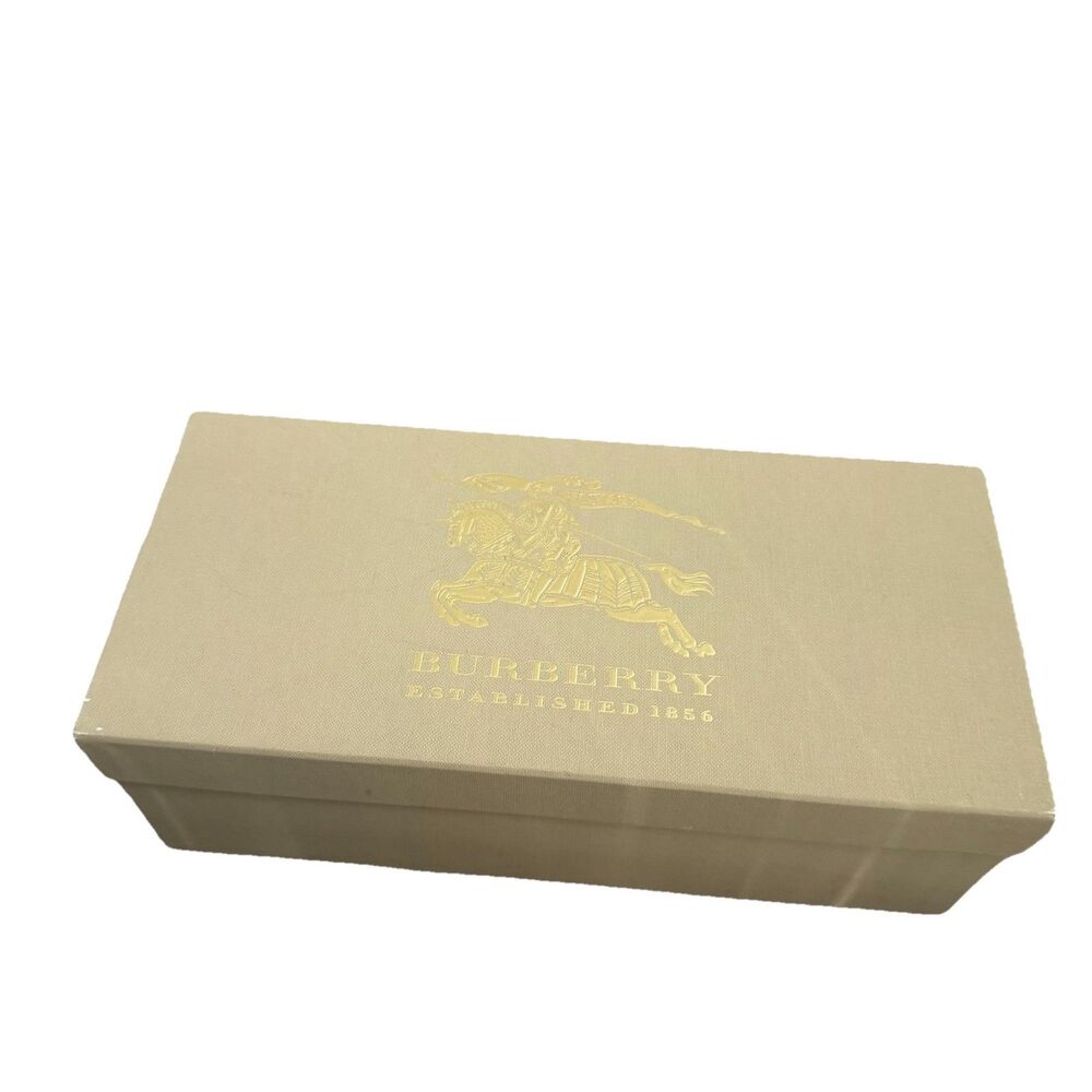 Burberry Shoe Box Authentic Gift EMPTY BOX Display Tan Gold B Propsum 12"x5"x4"